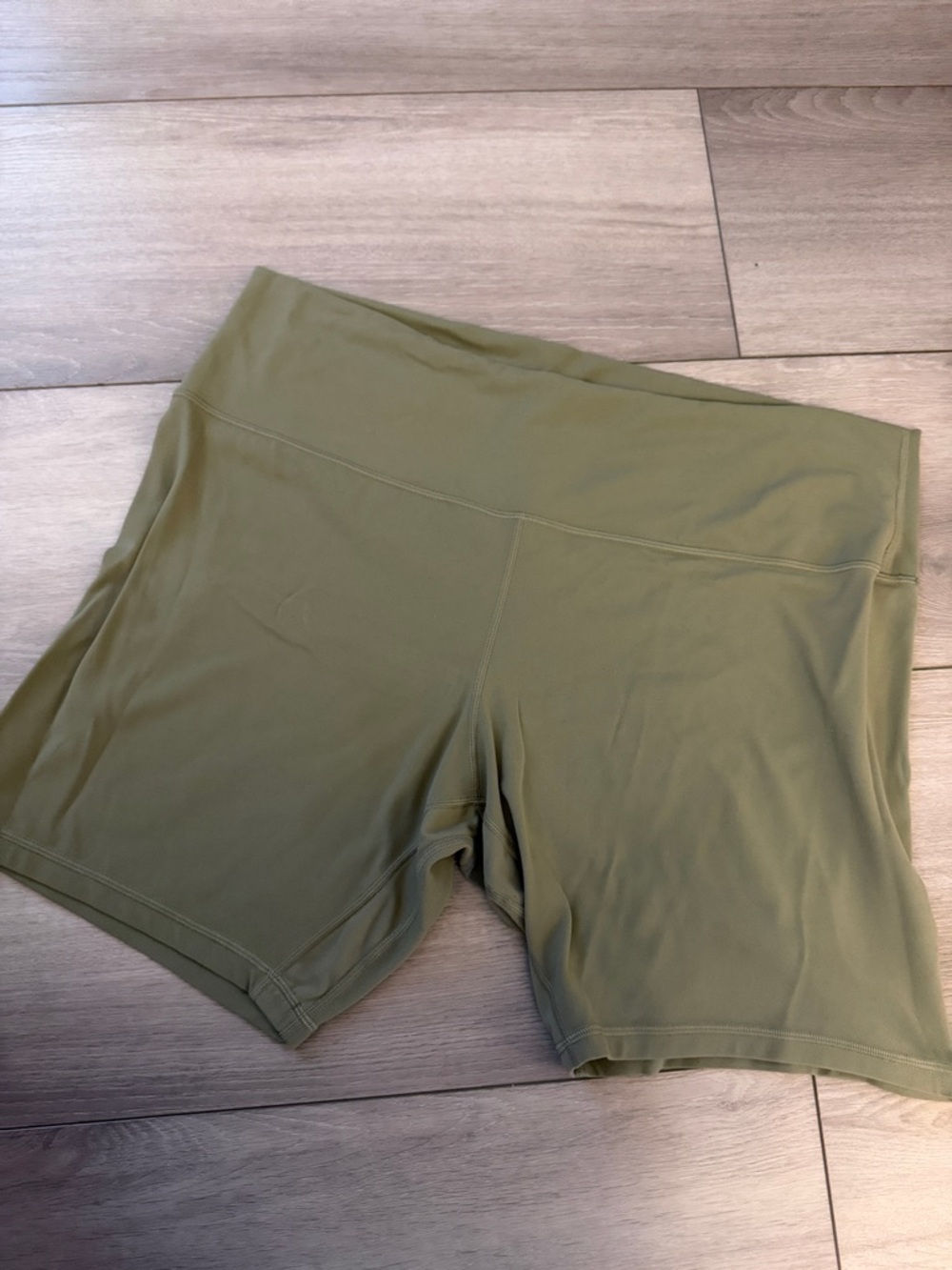lululemon athletica Olive Green High-Waist Bike Shorts